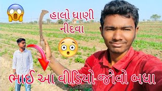 ||ભાઈ આ વીડિયો જોવો બધા||હાલો ધાણી નીદવા||ભાઈ આજતો વારો નીકળી ગયો 🤷🤷😭😡||