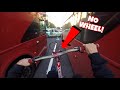 NO FRONT WHEEL WHEELIE RACE THROUGH LONDON CITY!! *BAD IDEA*