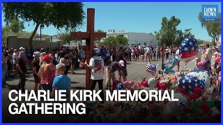 Mourners gather at Turning Point Headquarters for Charlie Kirk Memorial | Dawn News English