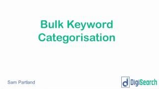 Excel SEO: Bulk Keyword Categorisation and Classification