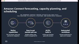 Amazon Connect forecasting, capacity planning, and scheduling (technical-focused)