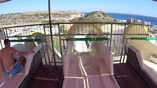 Scary Kamikaze Water Slide at WaterPark Faliraki