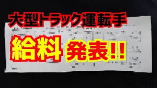 【トラック運転手】大型トラックで給料いくらもらってるか教えます