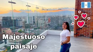 Así es UN ATARDECER desde EL PISO 25 en Zona 10 de CIUDAD de GUATEMALA 🇬🇹 4K | Celinaz 🇸🇻