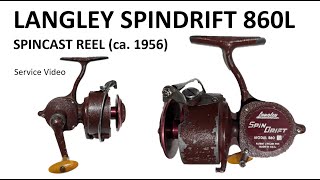 Langley SpinDrift 860L (ca. 1956) Vintage Spinning Fishing Reel Service Video