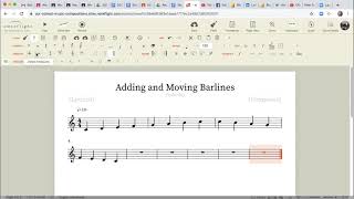 Adding and Arranging Bars in Noteflight