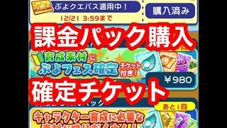 【ぷよクエ】課金パック買ってぷよフェス確定チケットガチャ回してみたw