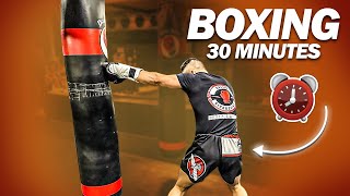 30-Minute Heavy Bag HIIT Boxing Workout for a Total Body Burn!