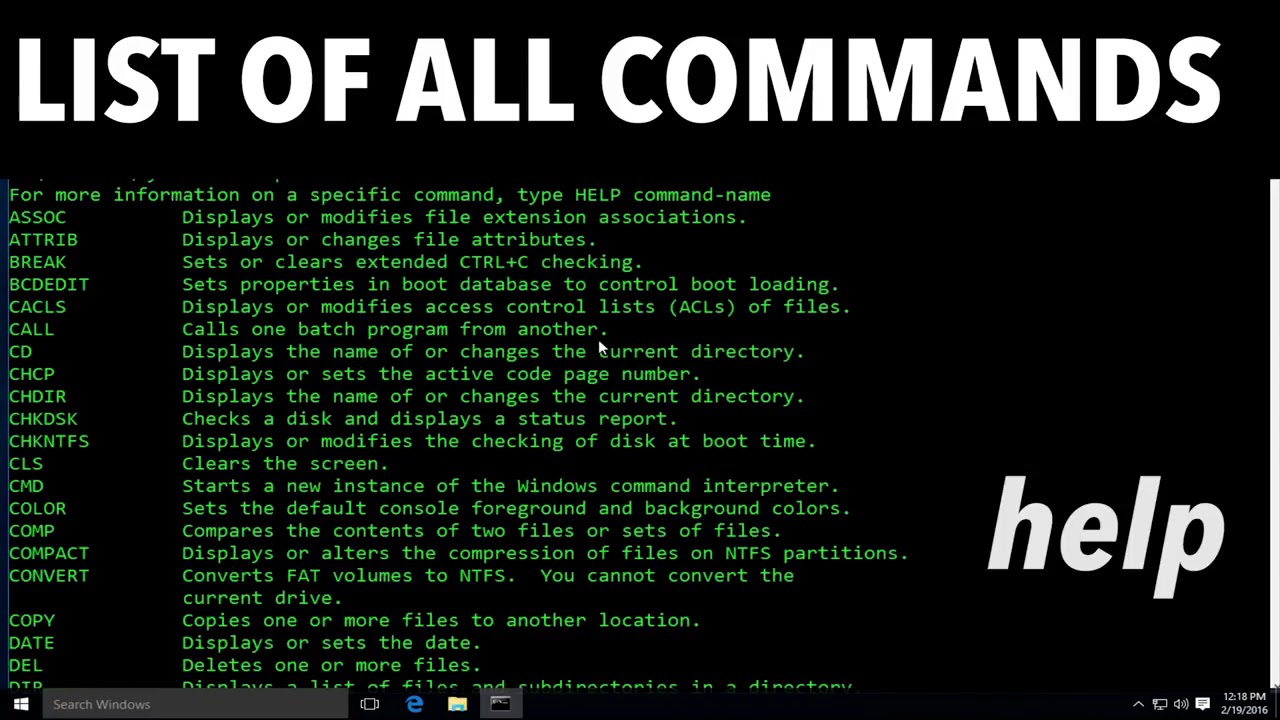 Amazing Command Prompt CMD Tricks And Hacks For Window 10 - YouTube