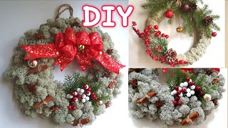  How to make Christmas Wreath out of Reindeer Moss: DIY พวงมาลัยคริสต์มาสเก๋ๆ จากหญ้ากวาง