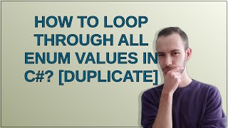 How to loop through all enum values in C#?