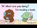 🇰🇷 Korean Formal Conversation | Korean Listening Practice | Korean Animation  [-고 있다] [-으면] [-을래요?]