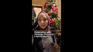 Celebrating with Christian friends in Syrian church, Sarah in Syria | AJ #shorts