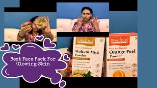 Elecious Orange Peel Powder||Elecious 100% Natural Multani Mitti powder ||Face Pack For Glowing Skin