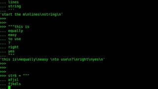 python string basics - single double triple quoted string - programming language