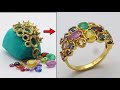 make a unique jewelry - custom made gold ring with 10 types of gemstones