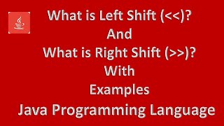 Left Shift || Right Shift || Examples