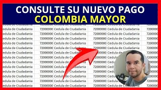 COLOMBIA MAYOR Cómo Consultar Tu NUEVO PAGO