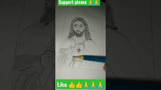 Jesus Christ drawing //#jesus #jesuschrist #viralshorts #viral #drawing #art #like #trending #love #