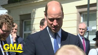 Prince William says Princess Kate is 'doing well'