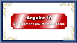 Angular 10 - Development Setup
