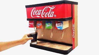 How to Make Coca Cola Soda Fountain Machine (Dispenser) with 4 Drinks |DIY at Home||M SAQIB