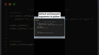 Default and Keyword arguments in python functions. #coding #codeswiftz #codingbat #tutorial