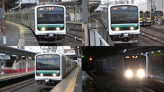 2024/02/21 \u0026 23 常磐線 E501系 水戸駅 \u0026 内原駅 | Japan Railways Joban Line: E501 Series at Mito \u0026 Uchihara