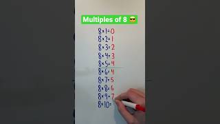 Multiples of 8 😎 #Shorts #math #maths #mathematics