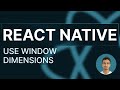 React Native Tutorial - 42 - useWindowDimensions