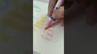 With new Doms pastel  brushpen |Full review video description in link.#calligraphy #shorts