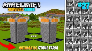 I Built A Fully Automatic Stone Farm For Minecraft Pe 1.20 Survival Series (#26)