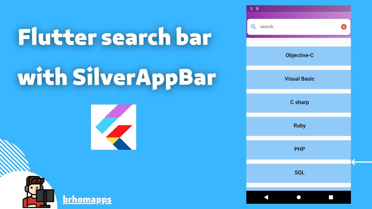 Flutter Search Bar With SilverAppBar - YouTube