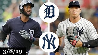 Detroit Tigers vs New York Yankees Highlights | March 8, 2019 | Spring Training
