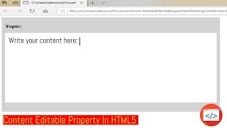 Make Elements Content Editable | "contenteditable" Attribute in HTML 5 | Pure HTML and CSS only.
