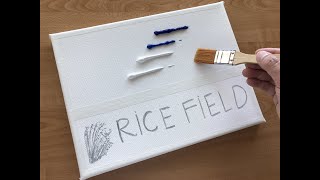 How To Paint Rice Field | Easy Acrylic Painting For Beginners | Step by Step Painting Tutorial #16