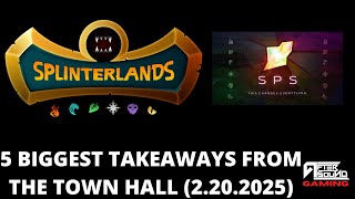 5 BIGGEST TAKEAWAYS FROM THE SPLINTERLANDS TOWN HALL (2.20.2025)