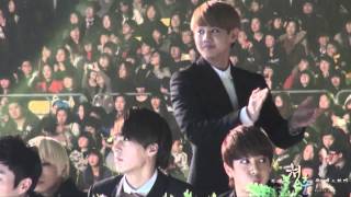 [fancam] 121214 MelOn Music Awards - Trouble Maker escort (beast)