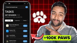 PAWS Airdrop 100K PAWS Mystery Quest - How To UNLOCK ( +100,000 PAWS )