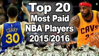 Top 20 Highest Paid NBA Players (2015/2016) - BaldurNBA