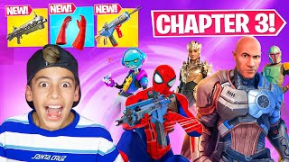 REACTING to CHAPTER 3 in FORTNITE!! THE ROCK + SPIDERMAN...