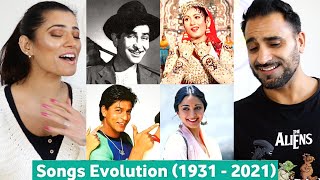 EVOLUTION OF HINDI FILM SONGS (1931 - 2021) || Most Popular Song Each Year || MUZIX | REACTION!!