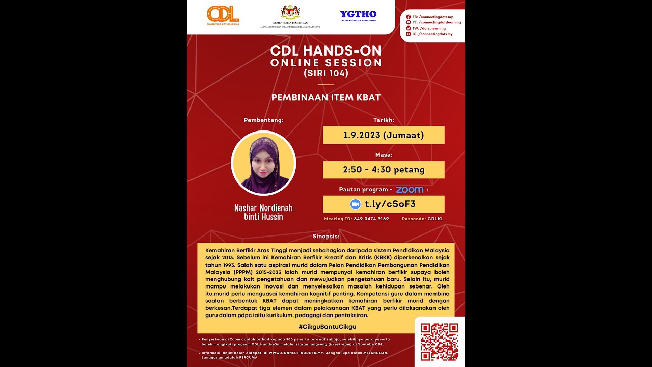 Live Cdl Hands On Kl Siri 104 Pembinaan Item Kbat Youtube