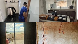 ANDAMENTO DA OBRA/RECEBIDOS SHOPEE/transformação na casa #vlog #construção #recebidos