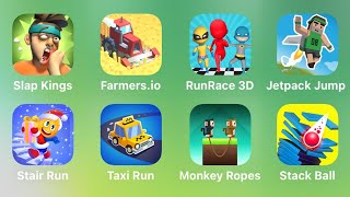 Slap Kings, Farmers.io, Run Race 3D, Jetpack Jump, Stair Run, Taxi Run, Monkey Ropes, Stack Ball