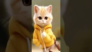 SUPER CAT AND PUPPY DANCE 🐱🐶😍 #CatMeow #AICatMeow #short #shorts #viral