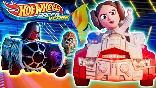 STAR WARS™ Darth Vader and Boba Fett Chase Leia and Chewbacca in the Hot Wheels RacerVerse!