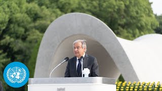 Surviving Victims of Atomic Bombs in Hiroshima \u0026 Nagasaki | Peace Memorial Ceremony | UN Chief