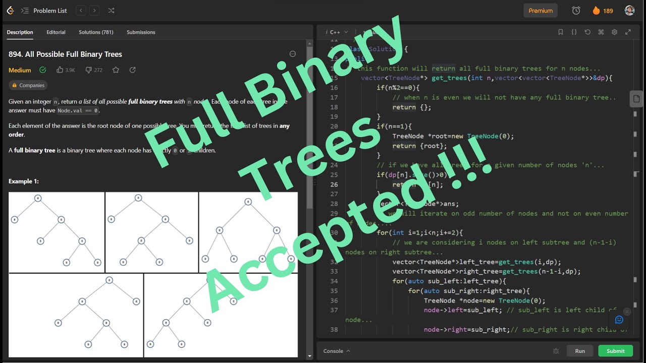 All Possible Full Binary Trees || Leetcode Daily Problem Solution ...