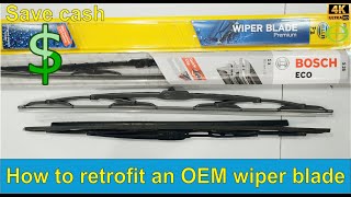 How to save money and replace OEM windscreen wipers with generic ones (BMW - Retrofit)